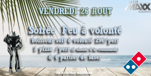 Soirée Feu à volonté vendredi 26 AOUT 2022